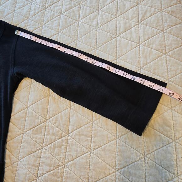 Free People Beach Cover Up Women's M Black Tie Front Gather Beachy Coastal Boho - Picture 11 of 11